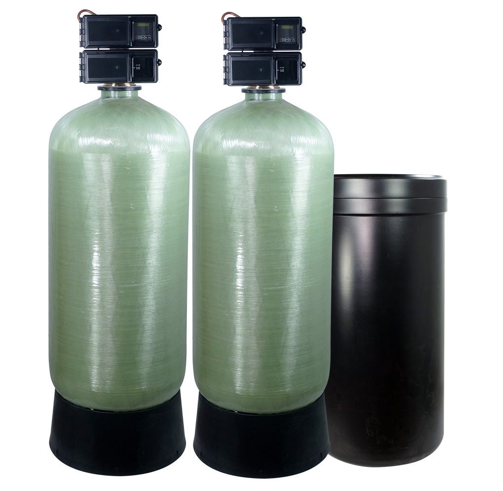 Fleck 3900 3" Duplex Commercial Metered Water Softener - US Water Systems