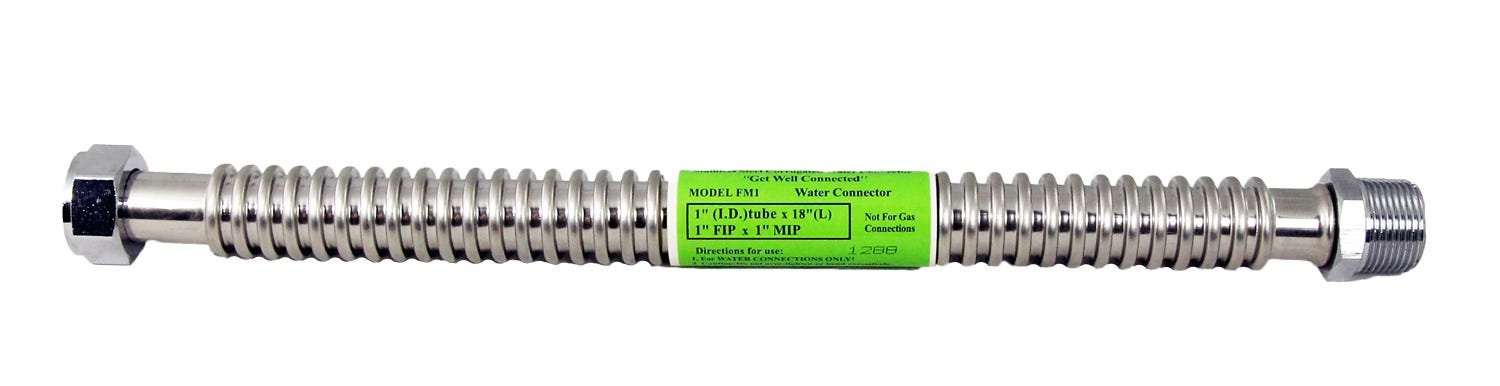 1 Inch FIP X 1 Inch MIP Flex Connector - 18 Inches - US Water Systems