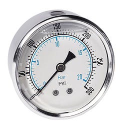 Axeon Back Mount 0 - 1000 PSI SS 2.5" Pressure Gauge | 201360 - US Water Systems