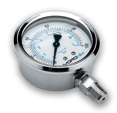 Hydronix 100 PSI Bottom Mount Liquid Filled Pressure Gauge | PG25100L - US Water Systems