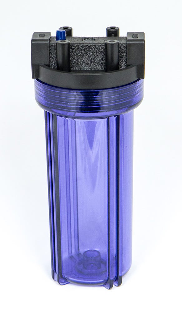 Black/Clear 2.5" x 10" US Water Filter Housing - US Water Systems