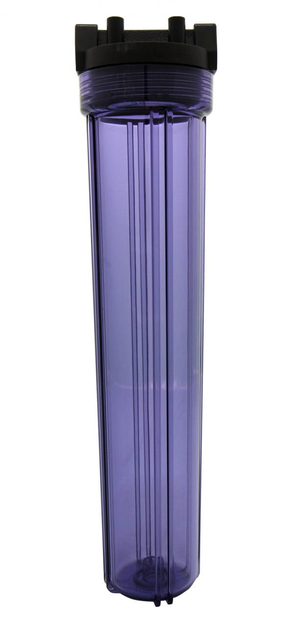 US Water 2.5" x 20" Commercial Filter Housing With Pressure Relief Clear - US Water Systems