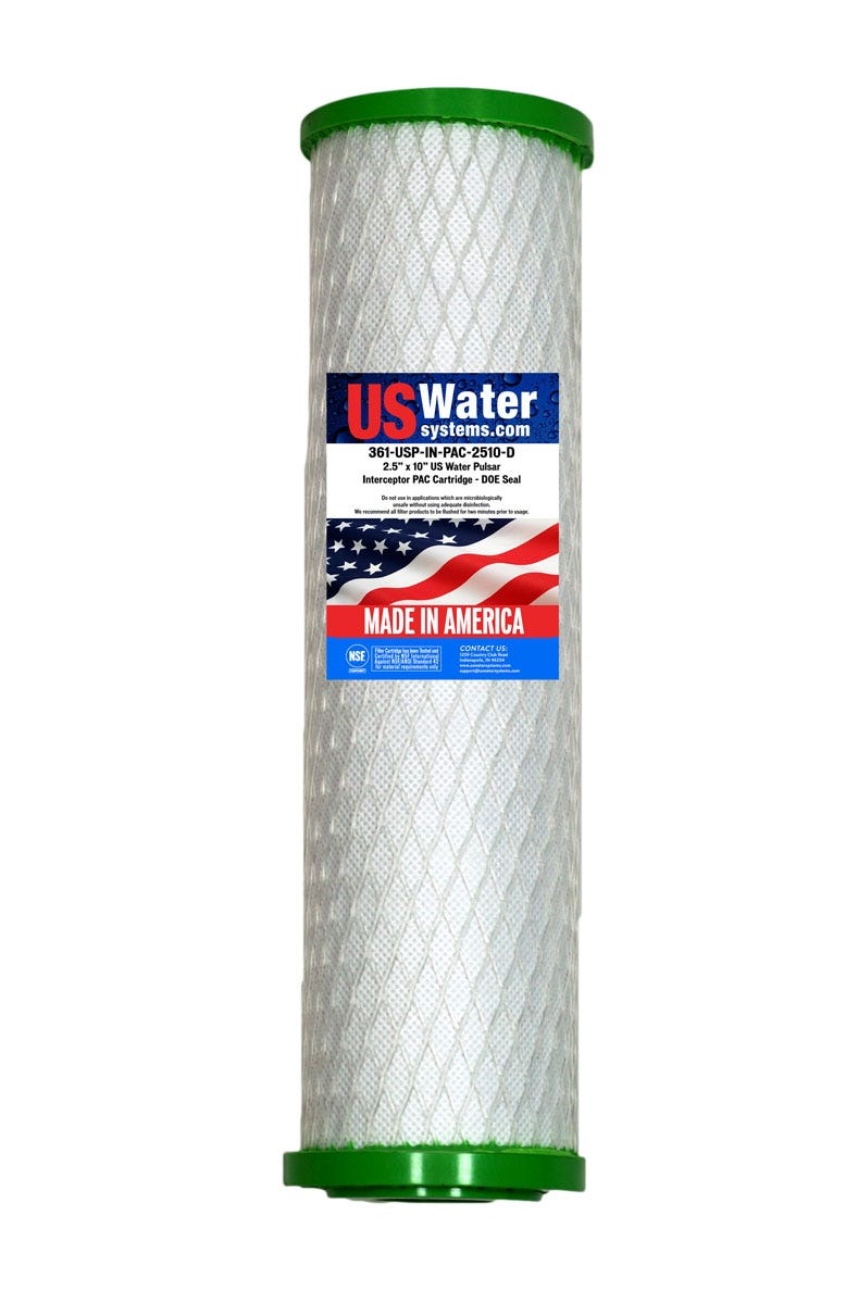 US Water Interceptor PAC 2.5" x 10" DOE Filter Cartridge - US Water Systems