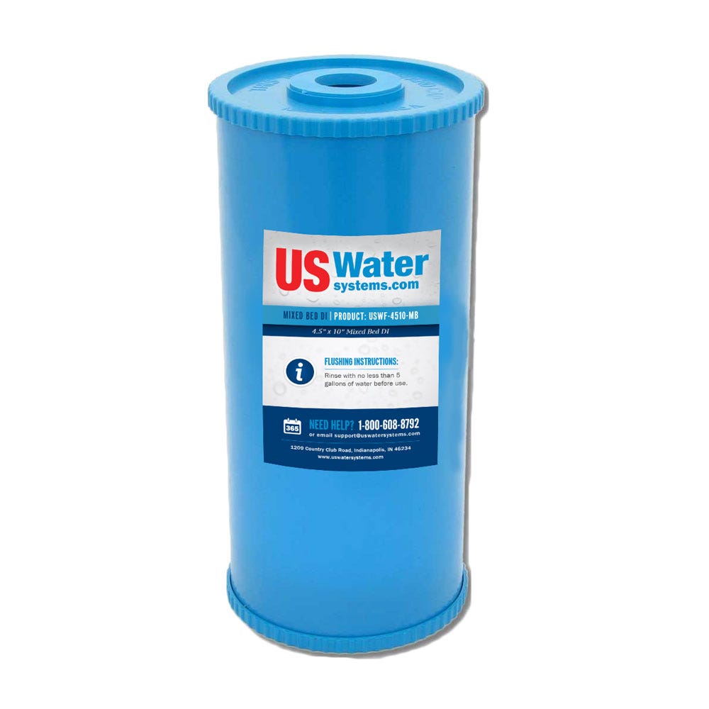 US Water DI Resin Cartridge 4.5" x 10" 0.8 GPM | USWF - 4510 - MB - US Water Systems