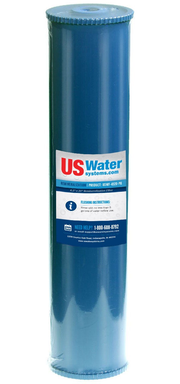 US Water Big Blue Calcite Replacement Cartridge 4.5" x 20" | USWF-4520-PH