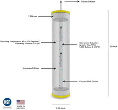US Water Chloramine Carbon Block Filter | USWCB - 4520 - CL - US Water Systems