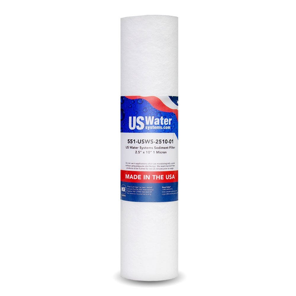 US Water Systems Spun Poly Sediment Filter 2.5" x 10" 1 Micron - US Water Systems
