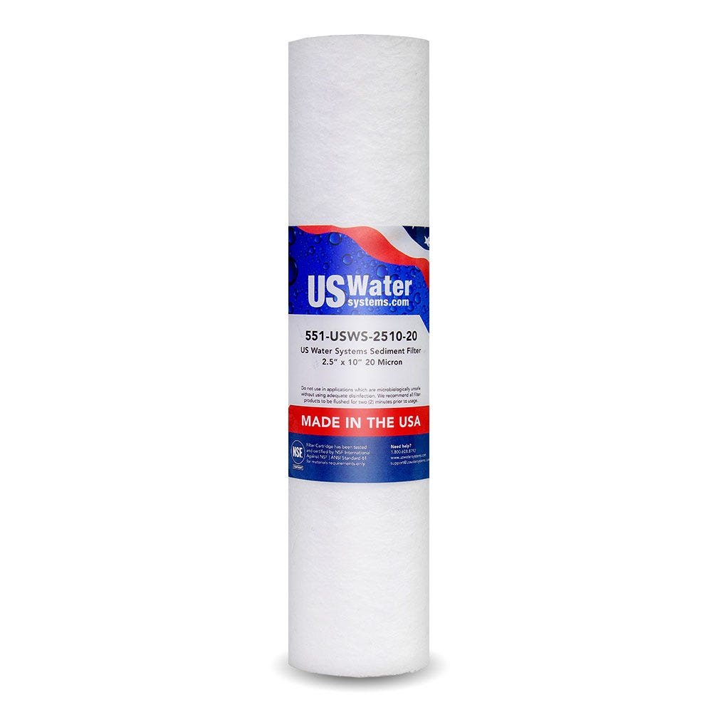 US Water Systems Spun Poly Sediment Filter 2.5" x 10" 20 Micron - US Water Systems
