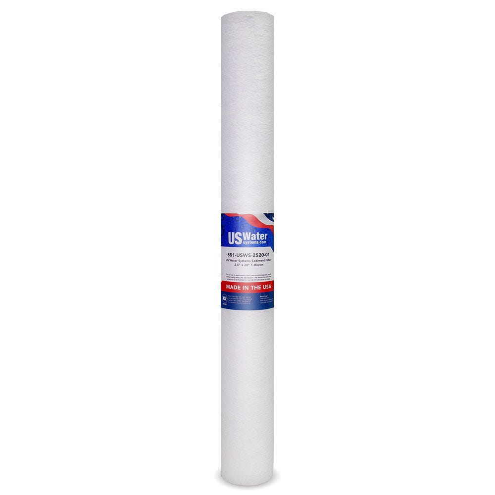 US Water Systems Spun Poly Sediment Filter 2.5" x 20" 1 Micron