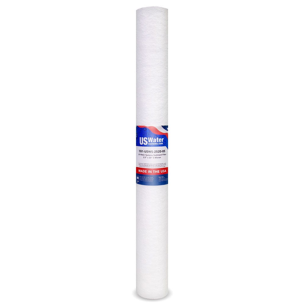 US Water Systems Spun Poly Sediment Filter 2.5" x 20" 5 Micron - US Water Systems