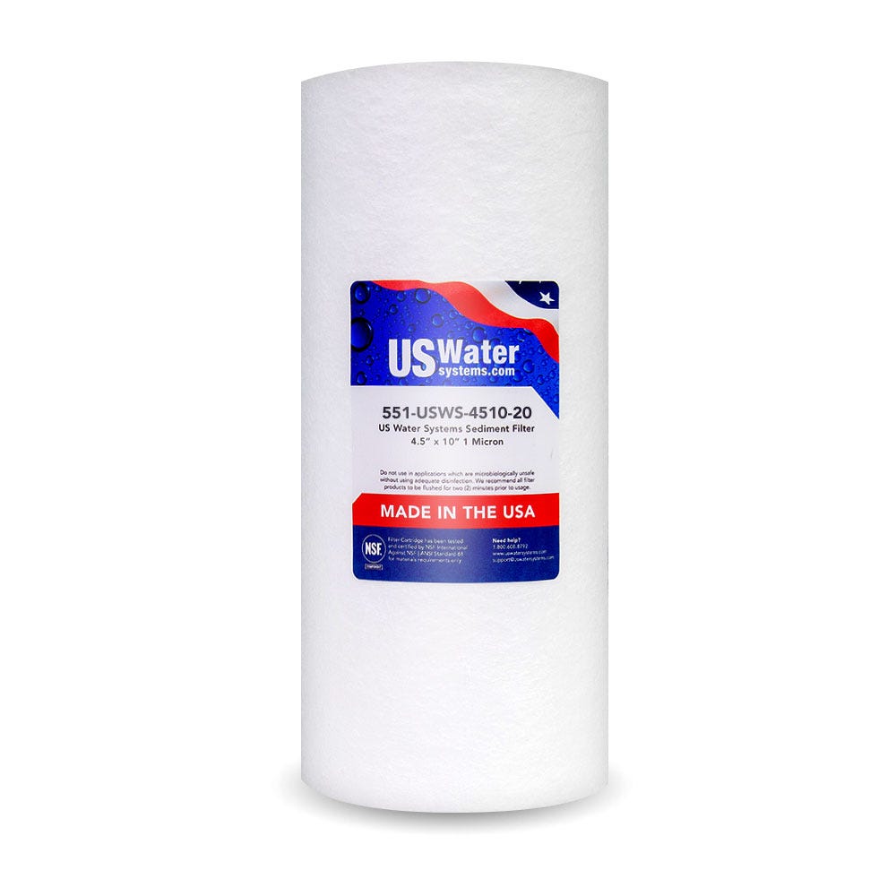 US Water Systems Spun Poly Sediment Filter 4.5" x 10" 20 Micron - US Water Systems