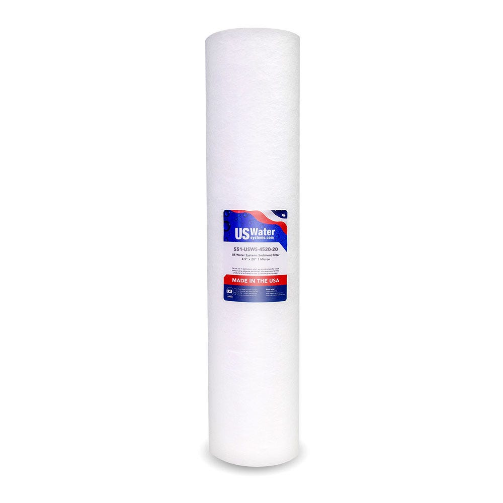 US Water Systems Spun Poly Sediment Filter 4.5" x 20" 20 Micron