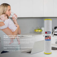US Water Chloramine Carbon Block Filter | USWCB - 4520 - CL - US Water Systems