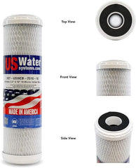 10" Carbon Block Filter Cartridge - Made in USA - Universal Fit - US Water Systems