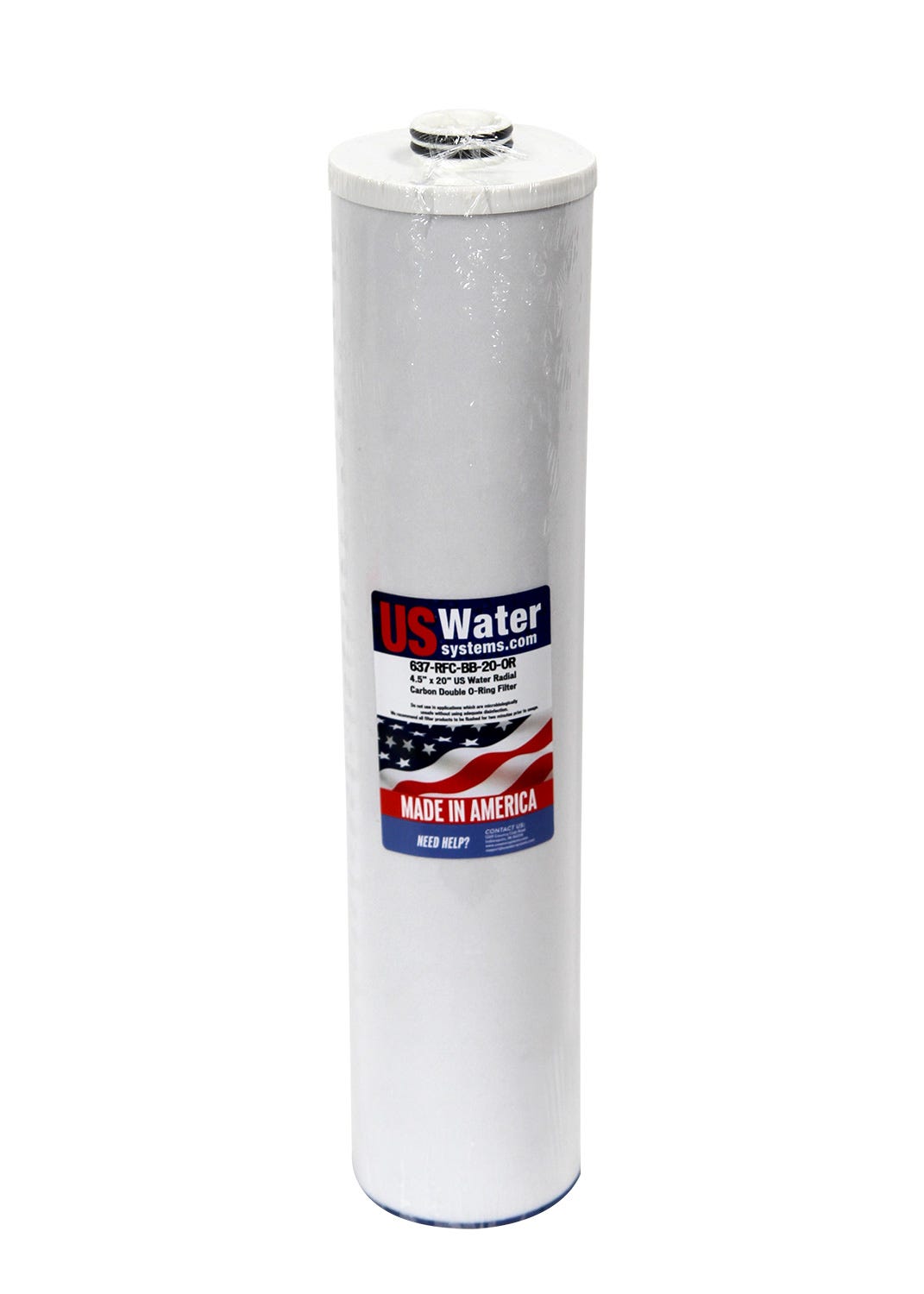 US Water Systems Radial Flow Carbon Filter 4.5" x 20" | Double O - Ring Seal - US Water Systems
