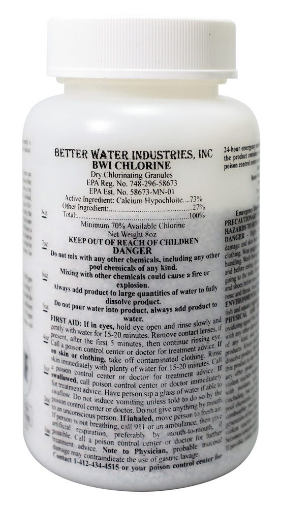 Granular Chlorine - 8oz Jar - US Water Systems