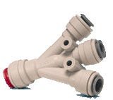 John Quest Quick Connect 1/2" Inlet x 3/8" Three Way Divider - US Water Systems