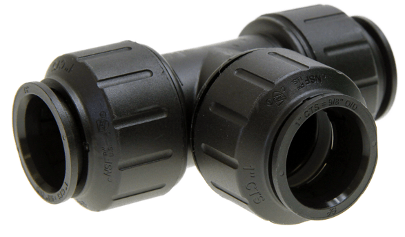 Black John Guest 1" Union Tee - PEI0236E - US Water Systems