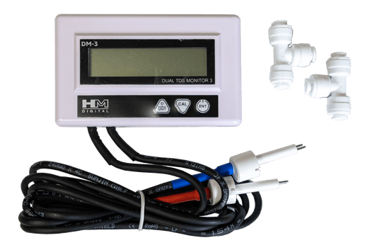 DM - 3 HM Digital Commercial In - Line Dual EC/TDS Monitor - 1/4" Tee Fittings - US Water Systems 1987