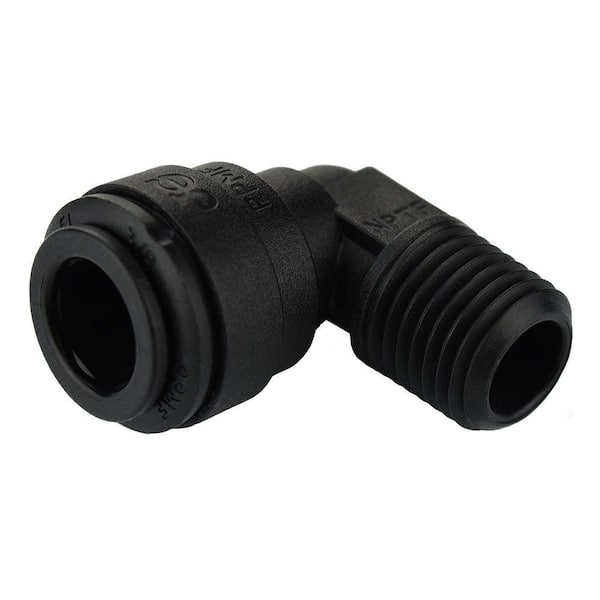 3/8" x 1/4" MPT John Guest Quick Connect Ell - Black - US Water Systems