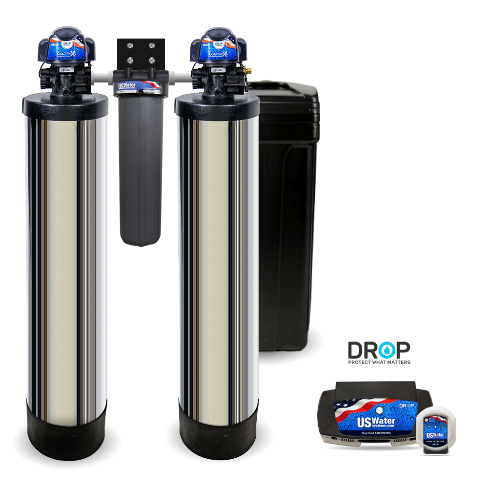 Whole Home Filtration and Salt Based Softener W/ Drop - US Water Systems