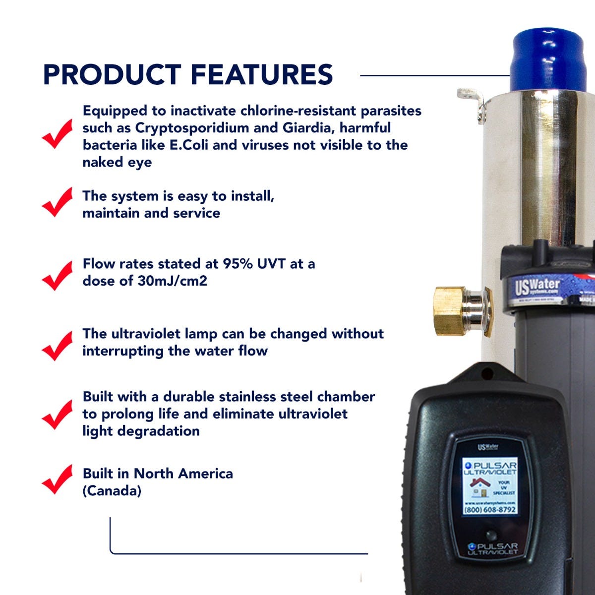 Pulsar Ultraviolet Disinfection System | 10 - 20 GPM - US Water Systems