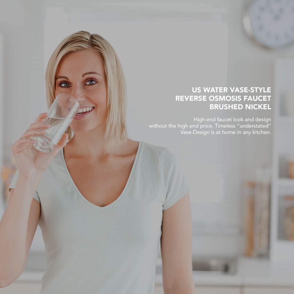 US Water Vase - Style Reverse Osmosis Faucet - Brushed Nickel - US Water Systems