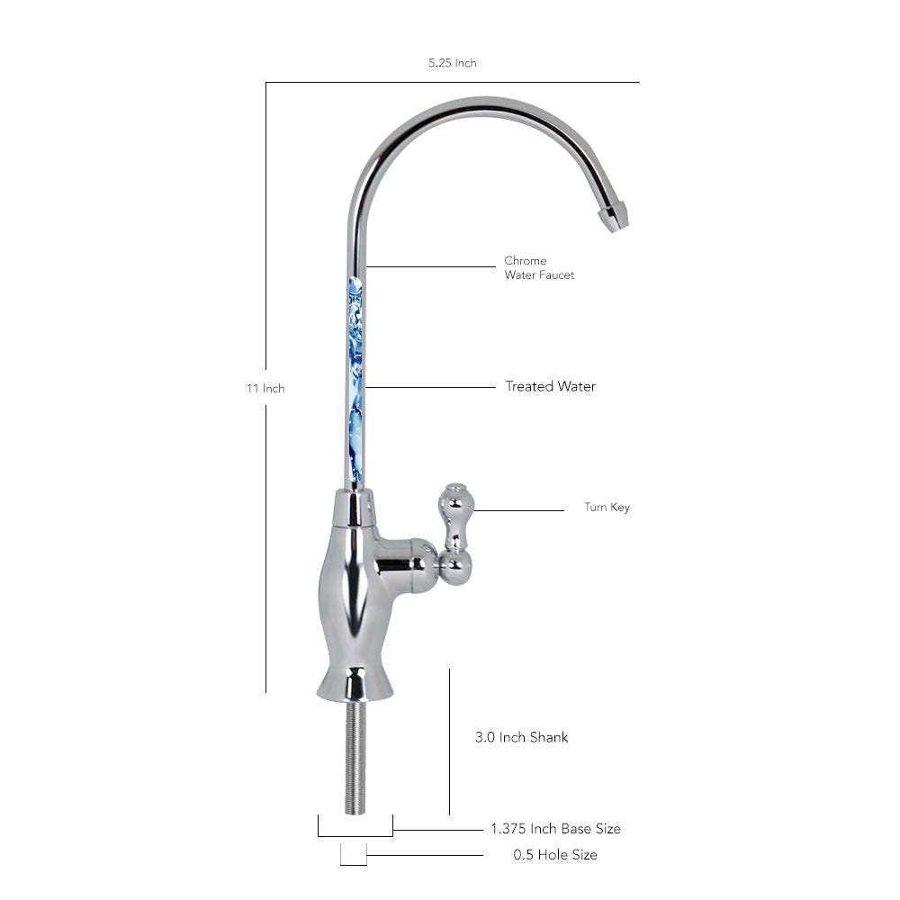 US Water Vase - Style Reverse Osmosis Faucet - Chrome - US Water Systems