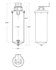 4.5 x 20 Commercial Stainless Steel Filter Cartridge - US Water Systems