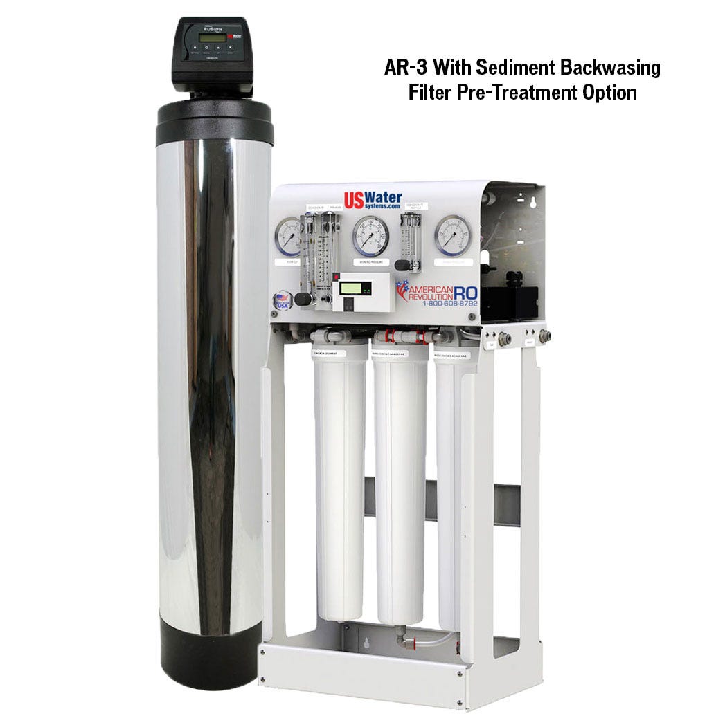 US Water 750 GPD American Revolution Light Commercial Reverse Osmosis System | AR-3-750