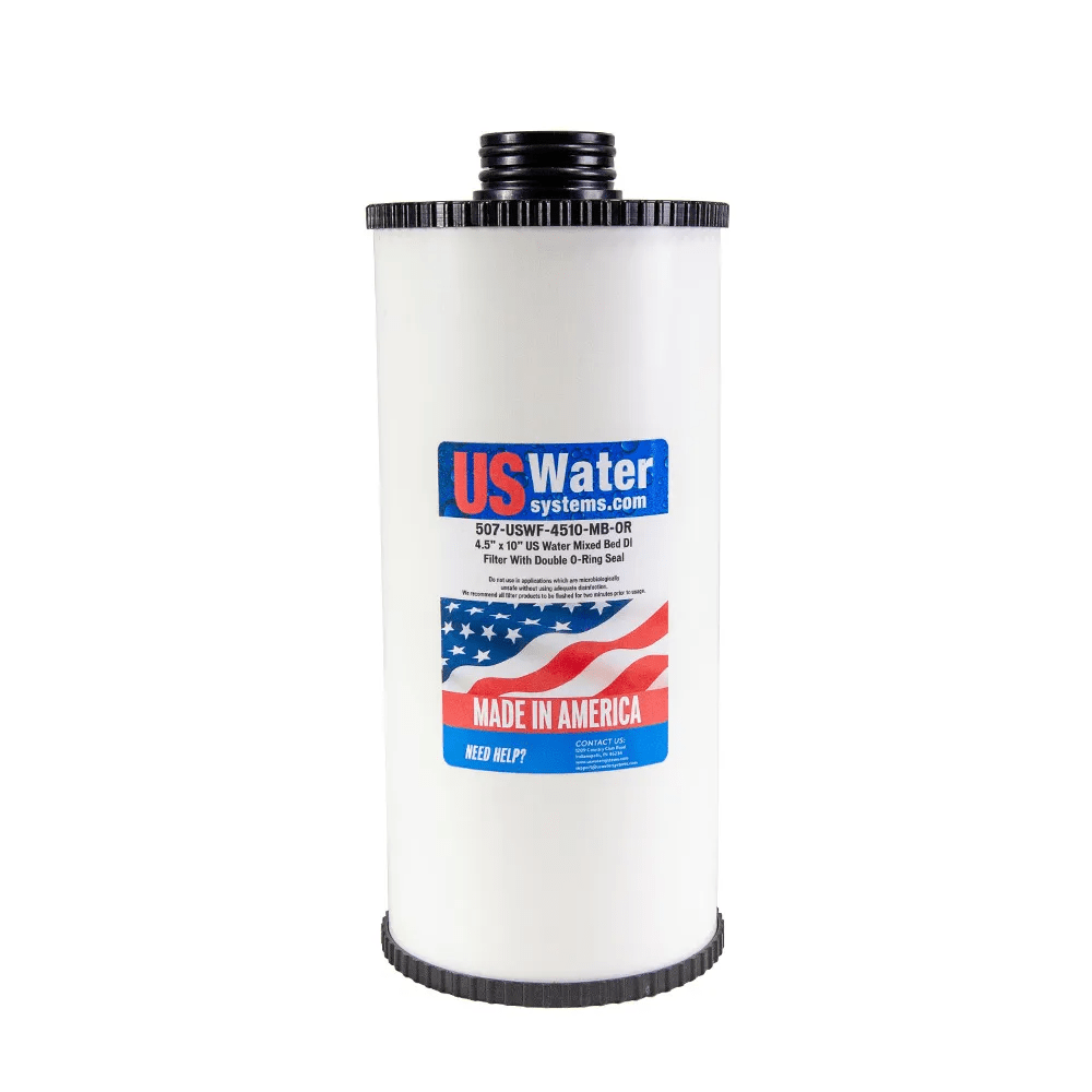 US Water DI Resin Cartridge 4.5" x 10" Double O - Ring Seal 0.8 GPM | USWF - 4510 - MB - OR - US Water Systems