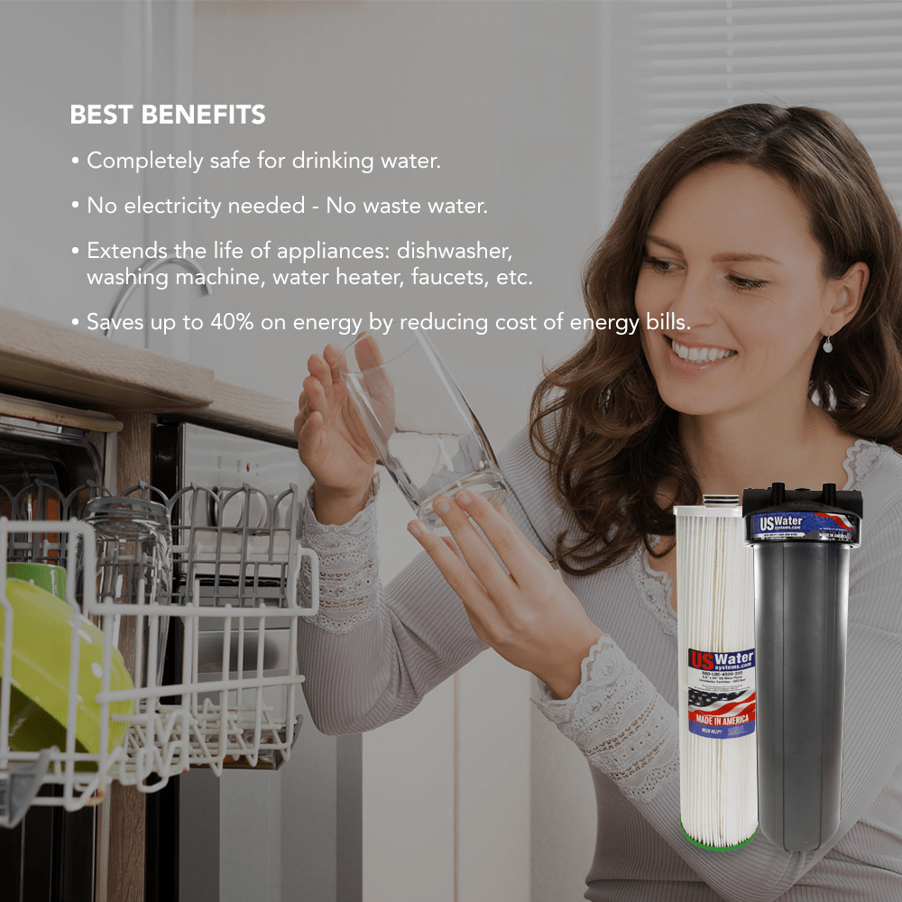 20 GPM Limeblaster Salt - Free Tankless Water Heater Protector – 1" Pipe - US Water Systems