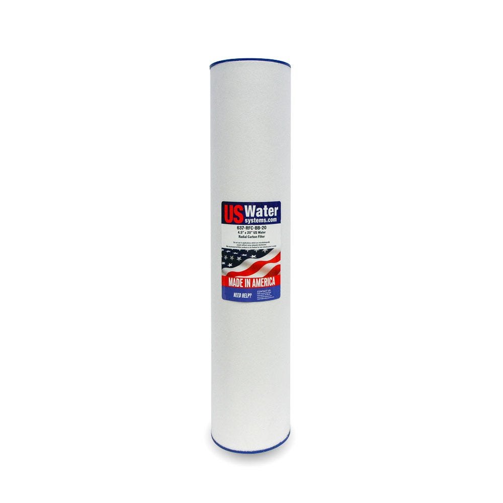 US Water Systems Radial Flow Carbon Filter 4.5" x 20" | RFC - BB - 20 - US Water Systems