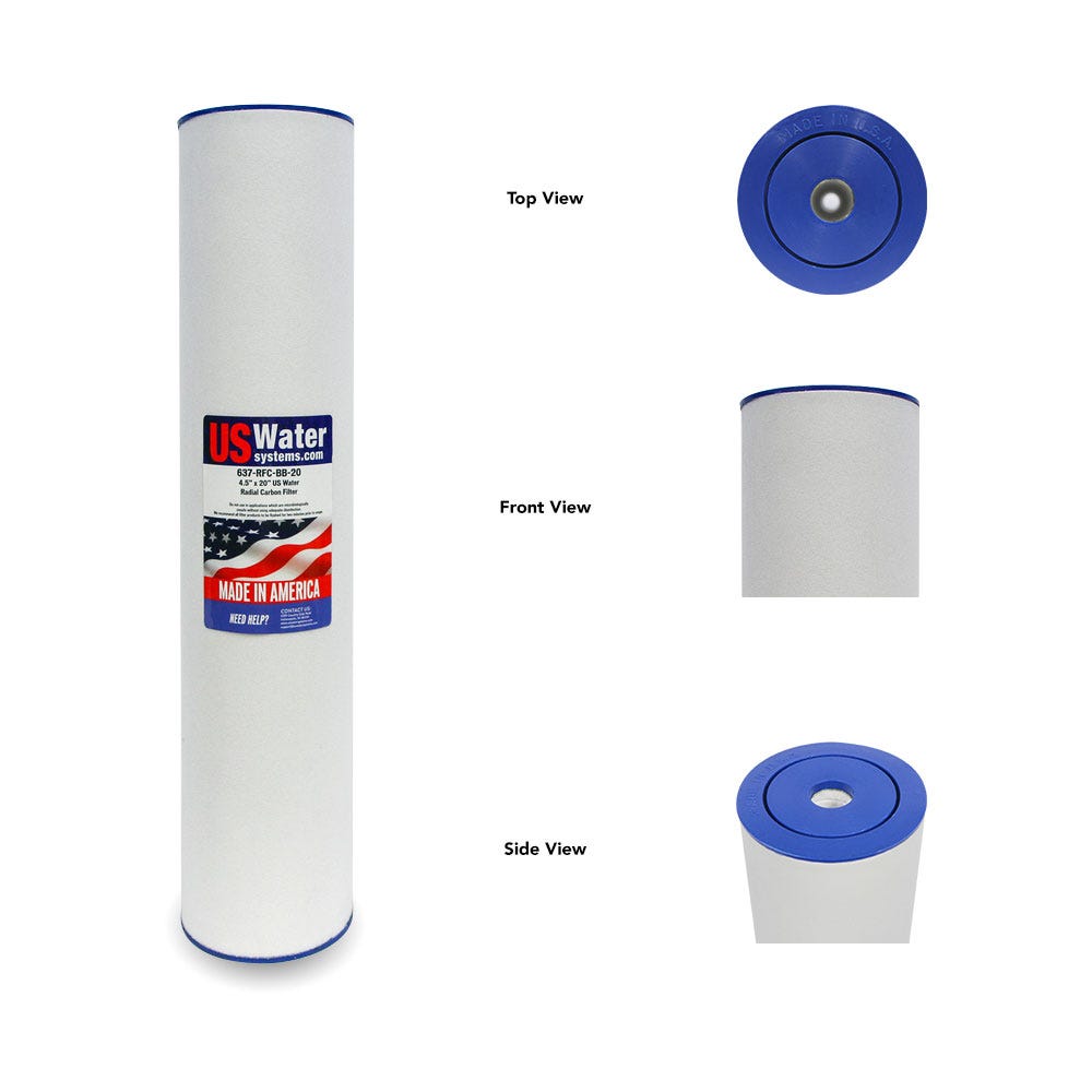 US Water Systems Radial Flow Carbon Filter 4.5" x 20" | RFC-BB-20