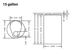 White 15 Gallon Tank - T4121 - US Water Systems