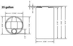 White 35 Gallon Tank - T4122 - US Water Systems