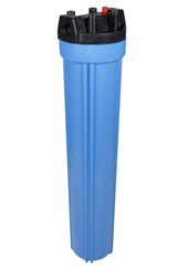 Blue 2.5" x 20" Commercial Filter Housing With Pressure Relief