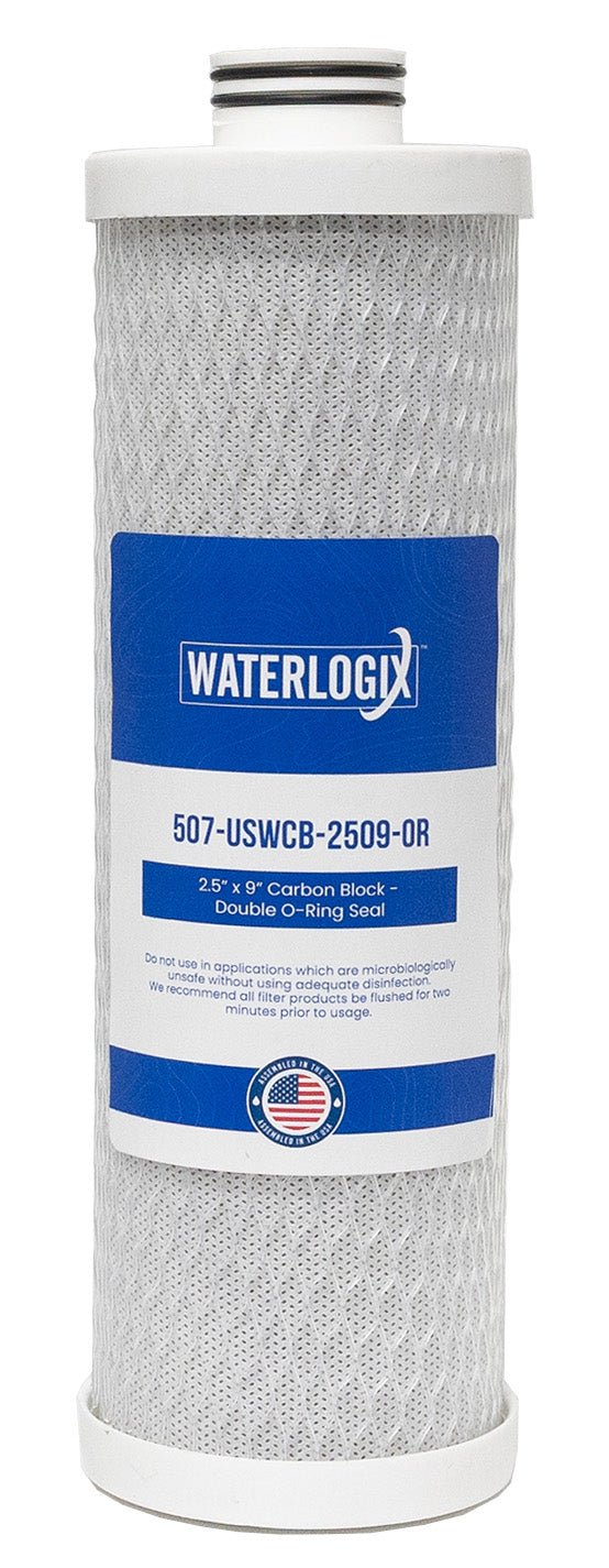 US Water Systems Carbon Block Filter 2.5 x 9 Double O-Ring Seal - US Water Systems