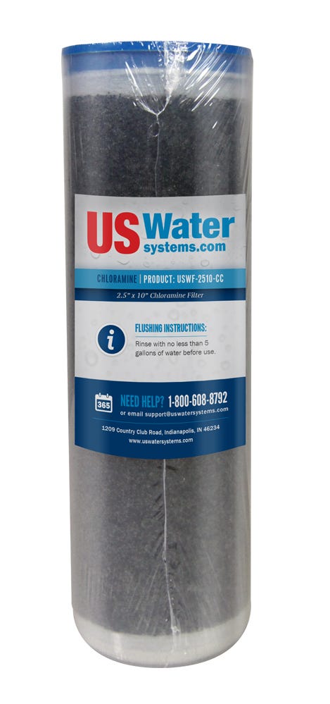 US Water Chloramine Removal Cartridge 2.5" x 10" | USWF-2510-CC