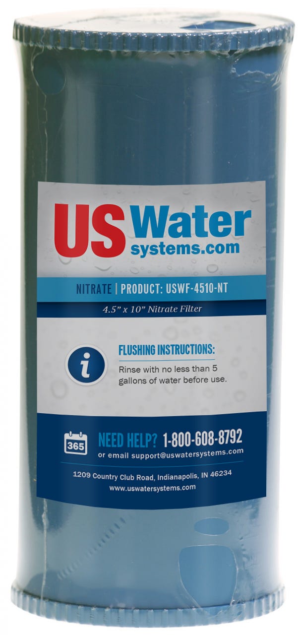 US Water Nitrate Removal Filter Cartridge 4.5" x 10" | USWF-4510-NT