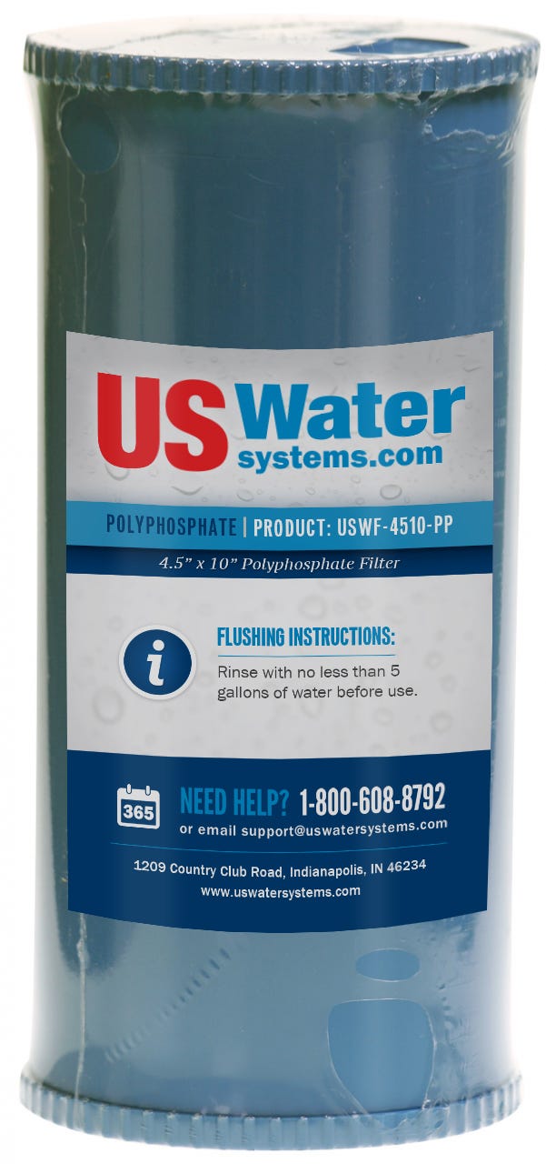 US Water Big Blue Polyphosphate Filter Cartridge 4.5" x 10" | USWF-4510-PP