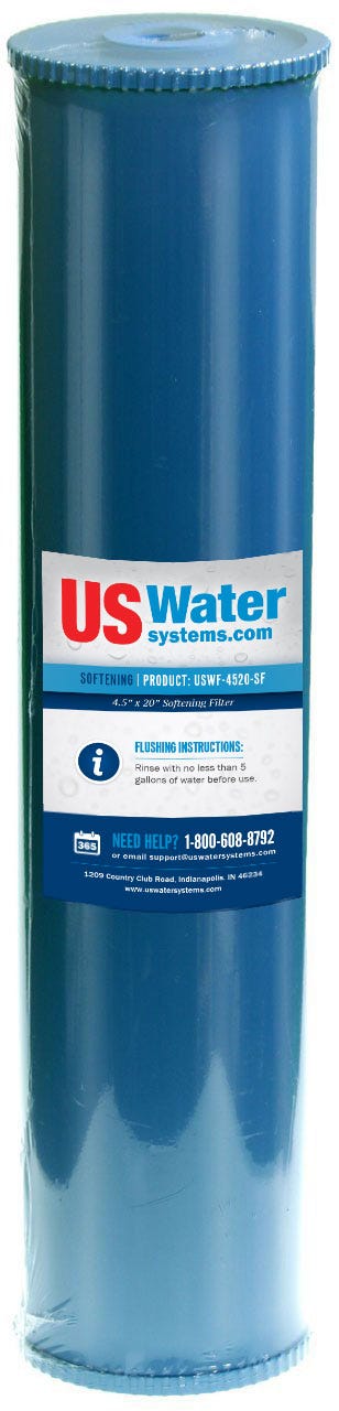 US Water Big Blue Softening Resin Cartridge 4.5" x 20" | USWF-4520-SF