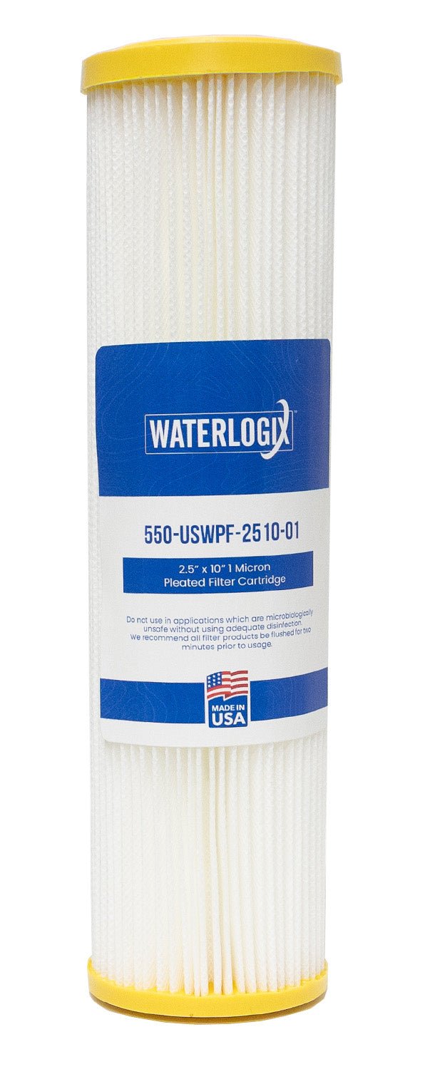 US Water 2.5" x 9.75" Pleated Filter Cartridge 1 Micron - US Water Systems