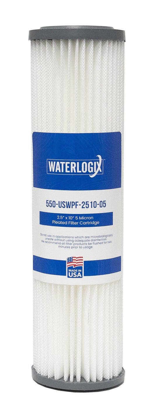 US Water 2.5" x 9.75" Pleated Filter Cartridge 5 Micron - US Water Systems