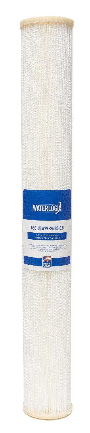 US Water 2.5" x 20" Pleated Filter Cartridge 0.5 Micron - US Water Systems