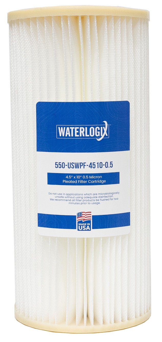 US Water 4.5" x 9.75" Pleated Filter Cartridge 0.5 Micron - US Water Systems