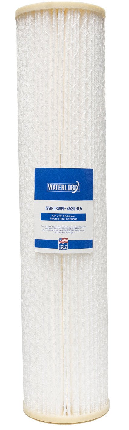 US Water 4.5" x 20" Pleated Filter Cartridge 0.5 Micron - US Water Systems