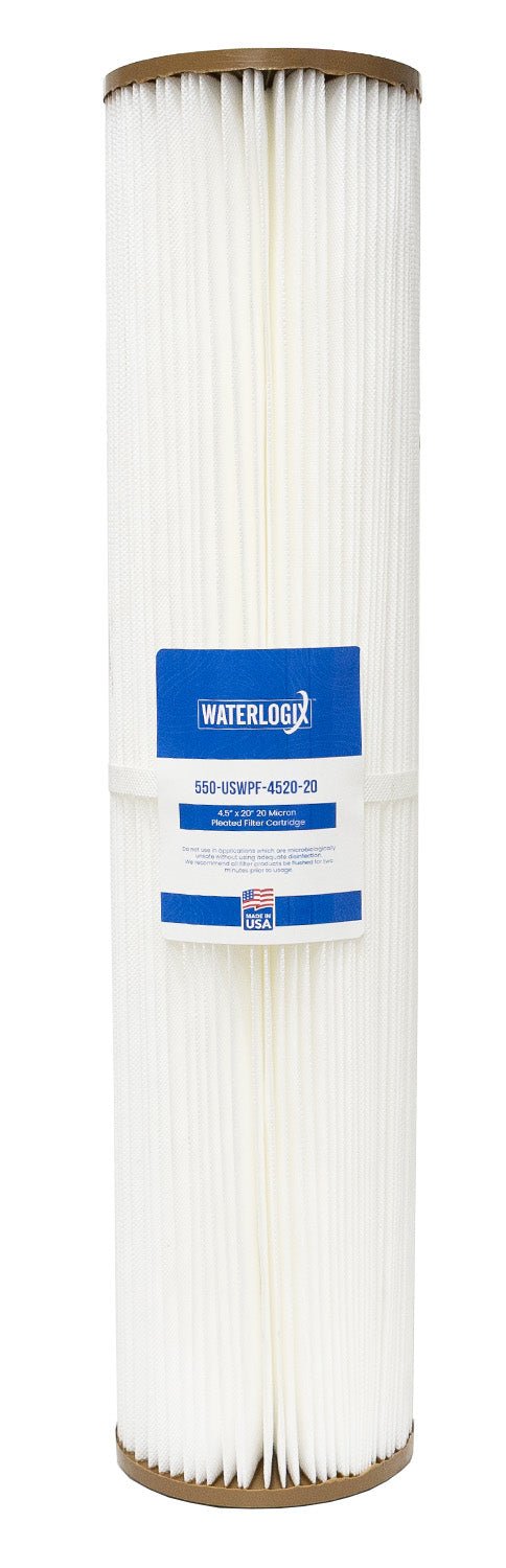 US Water 4.5" x 20" Pleated Filter Cartridge 20 Micron - US Water Systems