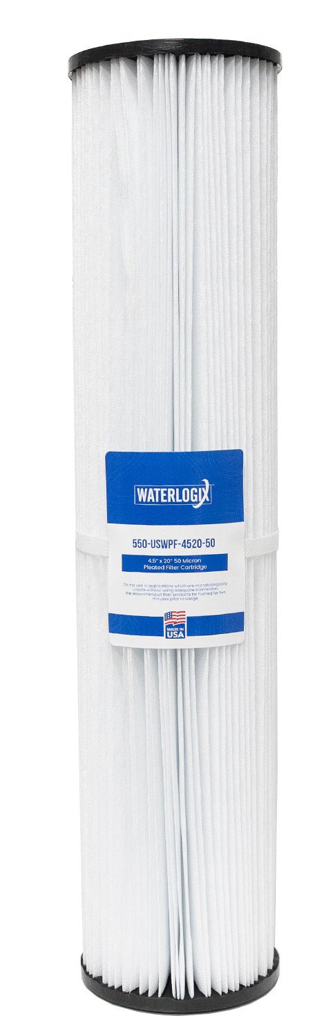 US Water 4.5" x 20" Pleated Filter Cartridge 50 Micron - US Water Systems