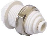John Guest Quick Connect 3/8" x 1/4" Reducing Bulkhead Fitting